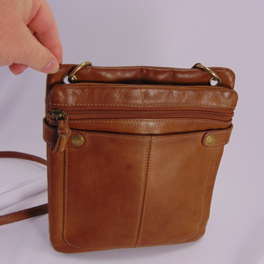Fossil - Vintage Tan Leather Crossbody Purse